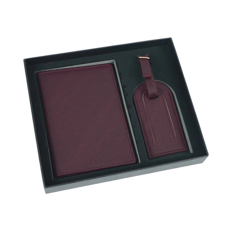 Leather Passport Clip Luggage Tag Set - Yorkn Inc✅