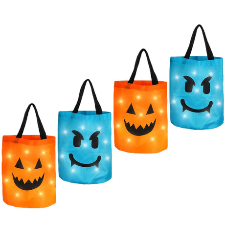 Led Light Halloween Trick Or Treat Bags - Yorkn Inc✅