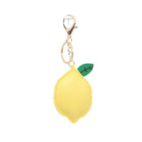 Lemon - shaped Leather Keychain - Bag Accessory - Yorkn Inc✅