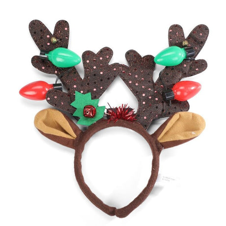 Light Up Golden Antlers Headband - Yorkn Inc✅