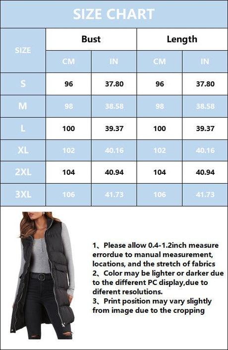 Long Puffer Vest Sleeveless - Yorkn Inc✅