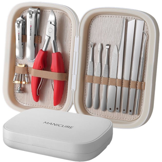 Manicure Set Pedicure Kits Stainless Steel Nail Clipper Personal Care Tools With Plastic Case - Yorkn Inc✅