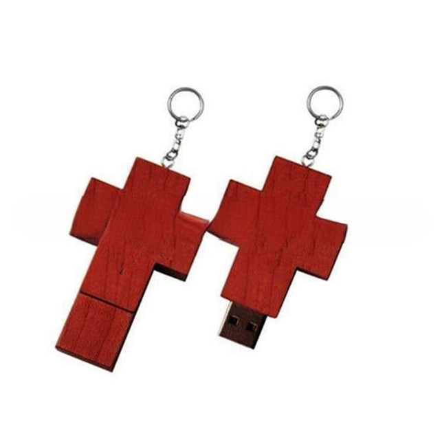 Maple Wood Cross Shaped Memory Stick Usb - Yorkn Inc✅