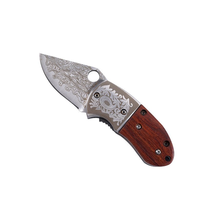 Pocket Folding Knife With Wooden Handle - Yorkn Inc✅