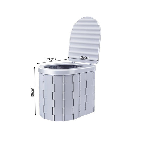 Portable Folding Toilet With Lid - Yorkn Inc✅