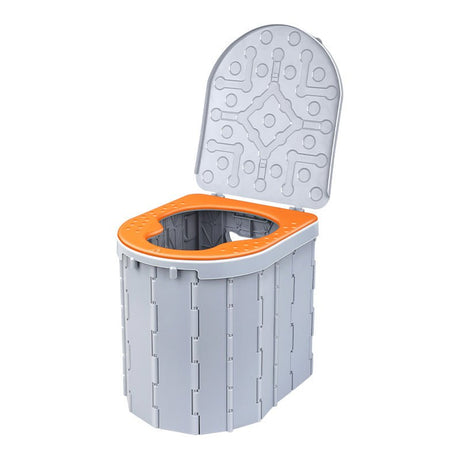 Portable Folding Toilet With Lid - Yorkn Inc✅