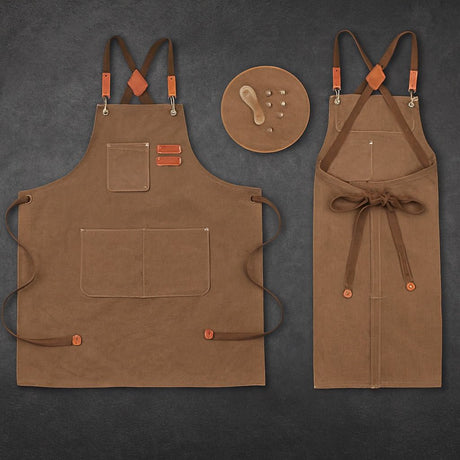 Premium Canvas Apron With Removable Name Patch - Yorkn Inc✅
