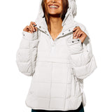 Solid Color Hooded Cotton Coat - Yorkn Inc✅