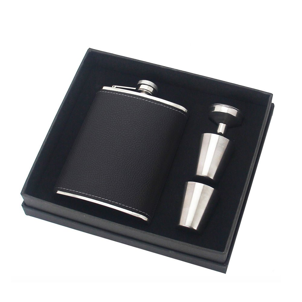 Stainless Steel 8oz Hip Flask Set - Yorkn Inc✅