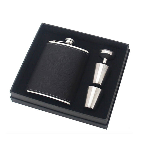 Stainless Steel 8oz Hip Flask Set - Yorkn Inc✅