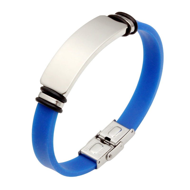 Stainless Steel Silicone Wristband With Metal Clasp - Yorkn Inc✅