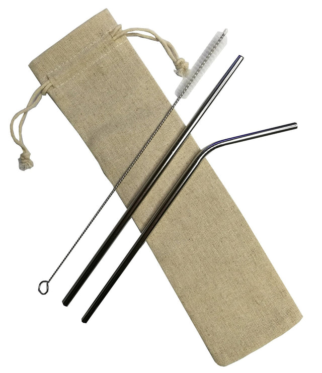 Straight And Bent Silver Straws - Yorkn Inc✅