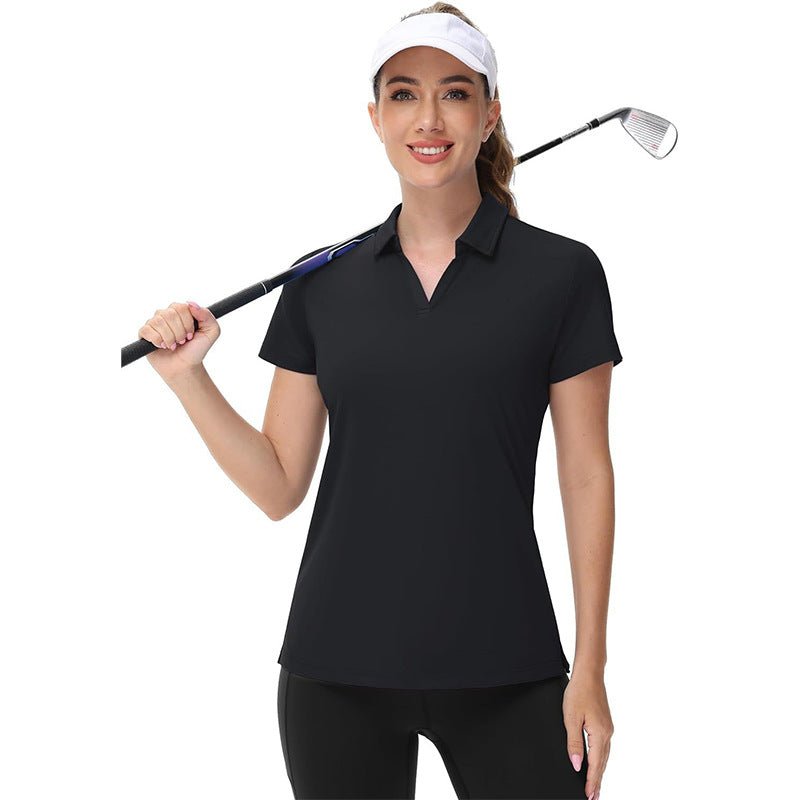 V Neck Polo Shirt For Woman - Yorkn Inc✅