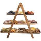 Wood 3 Tier Serving Tray - Yorkn Inc✅