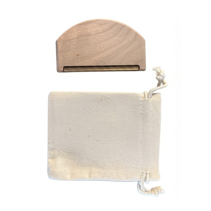 Wooden Cashmere Comb With Drawstring Pouch - For Cleaning - Yorkn Inc✅