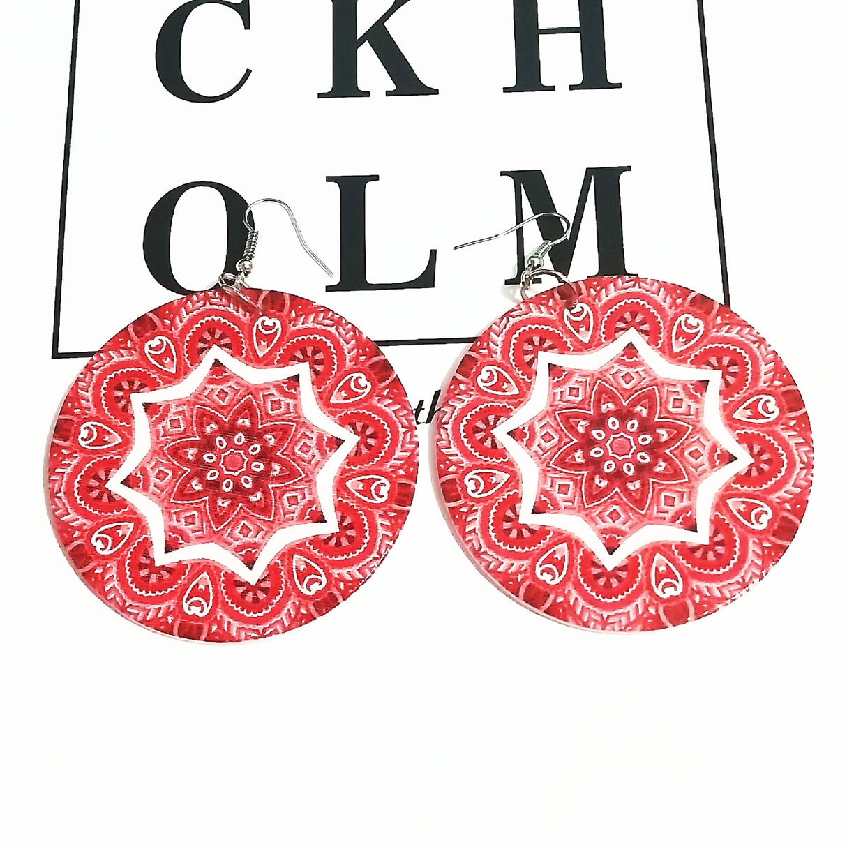 Wooden Round Shape Earrings African Charm - Yorkn Inc✅